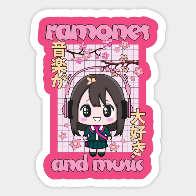 ramone anime and music Sticker by Kami Sayang Sama Jamsah